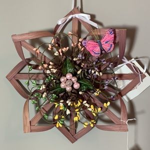 Wall Decoration/ Mini Wreath - Berries and Butterfly